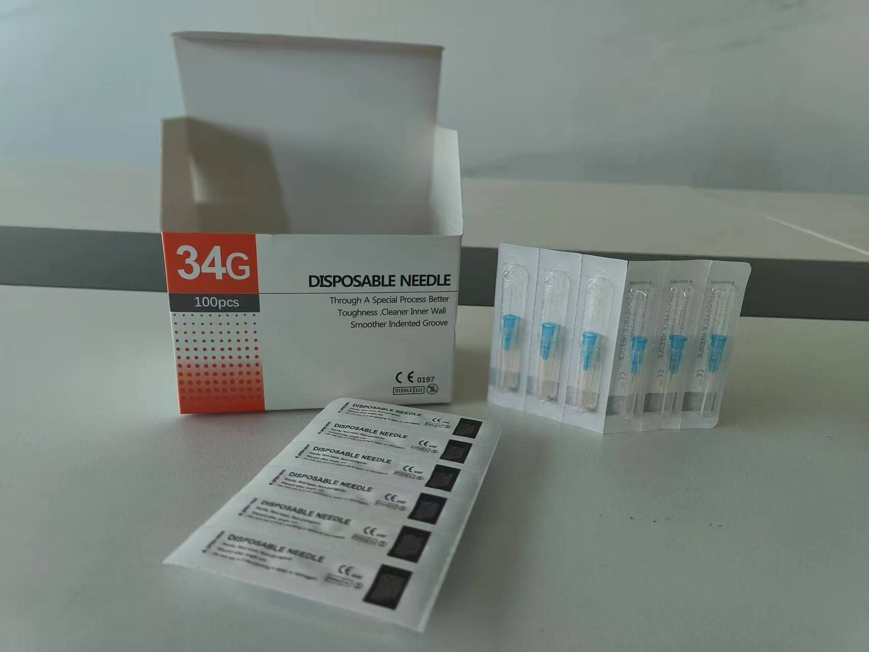 High Quality Stainless Steel Micro Sharp Meso Needle 30g 4mm 6mm 13mm Mesotherapy Needles Injector for Beauty